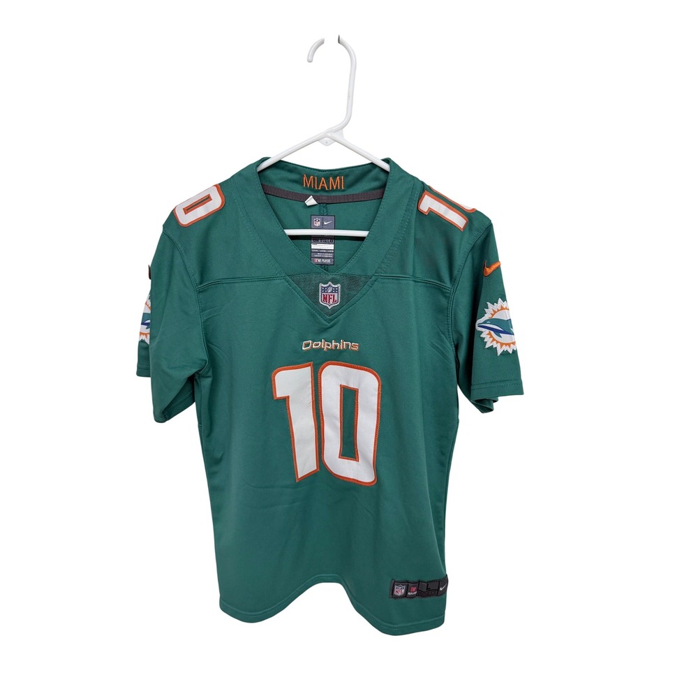 Nike Miami Dolphins Youth Large Jersey 10 Zoey NFL On Field Aqua Green